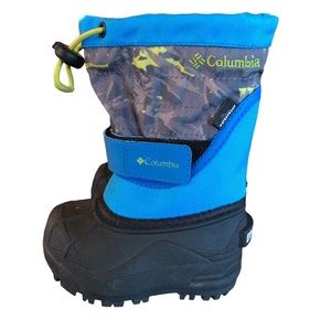 Columbia Powderbug Plus Toddler Sz 5 Winter Snow Rain Boot Waterproof Blue Camo